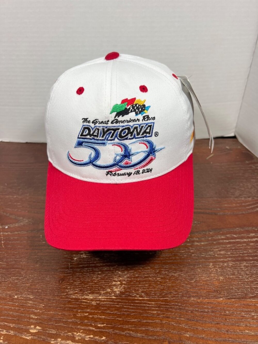 Vintage Checkered Flag Sports Daytona 500 Embroidered Snapback Hat X3